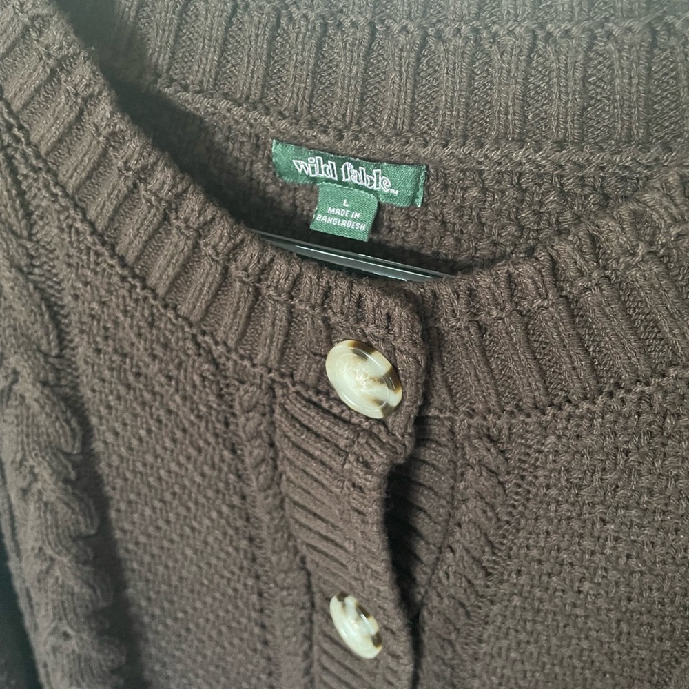 Wild Fable Brown Cable Knit Sweater - Picture 2 of 2